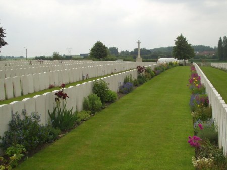Chocques Cemetery (Image: CWGC website) 