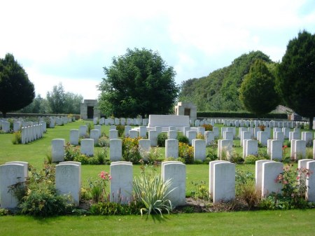 An unlucky POW, Duley lies amongst graves in this Tournai cemetery in Belgium. (Image: CWGC website)