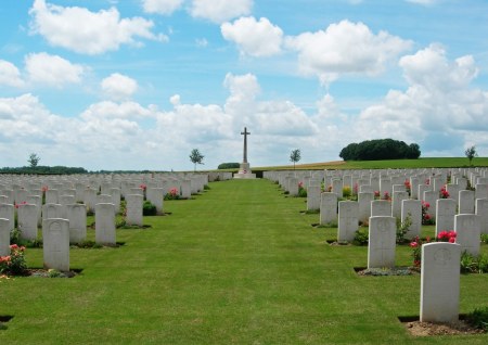 Woodhouse is buried at Tincourt New British Cemetery. 